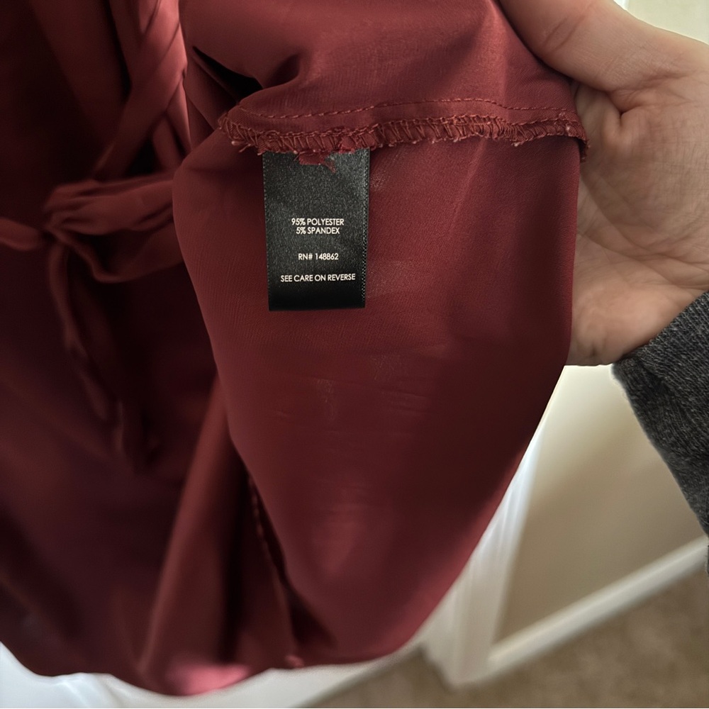 Studio by Torrid Burgundy Shirt Dress – Size 1 (Fits Like XL/14–16) - Picture 9 of 9